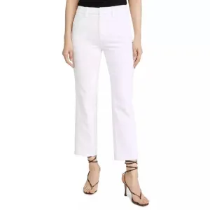 Good American Good Curve White High Waist Raw Hem Jeans‎ 12