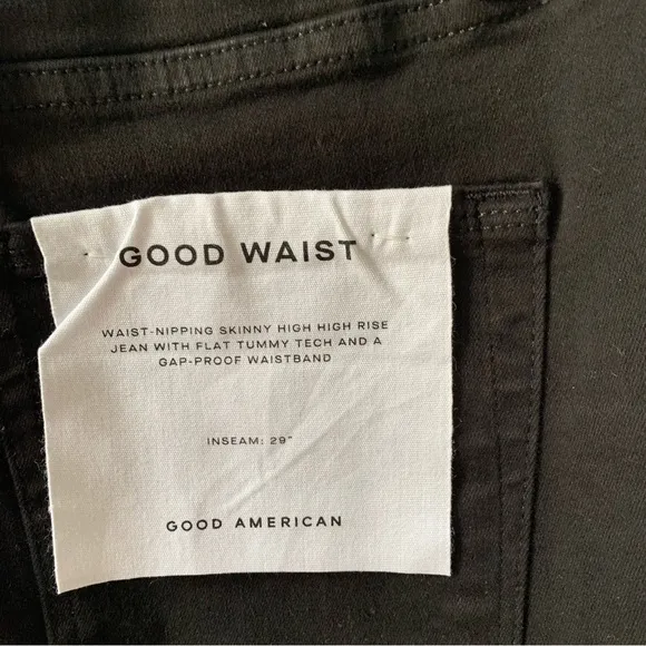 Good American Good Waist Exposed Front Button Sz 29