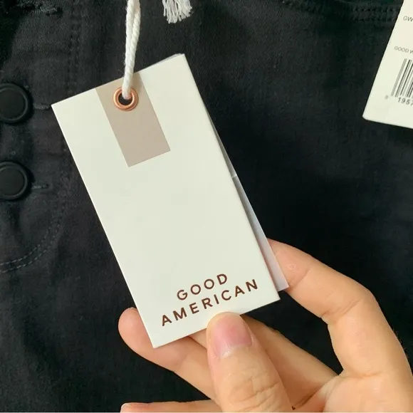 Good American Good Waist Exposed Front Button Sz 29