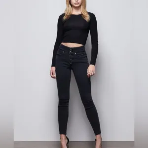 Good American Good Waist Exposed Front Button Sz 29