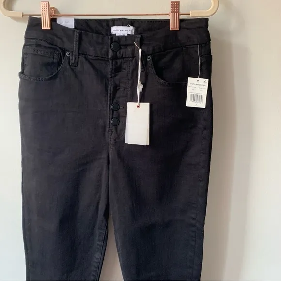 Good American Good Waist Exposed Front Button Sz 29