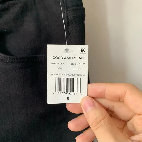 Good American Good Waist Exposed Front Button Sz 29
