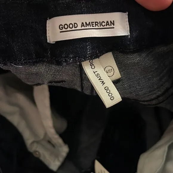 GOOD AMERICAN High Waisted Good Legs Crop Skinny Jeans 4/27