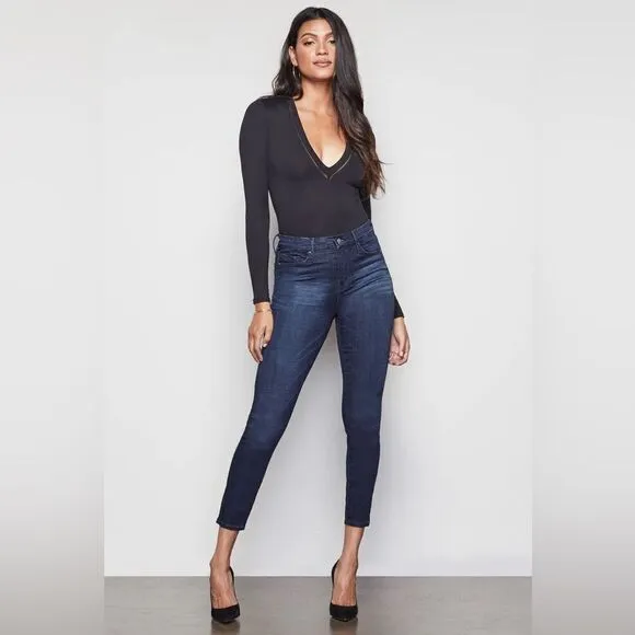 GOOD AMERICAN High Waisted Good Legs Crop Skinny Jeans 4/27