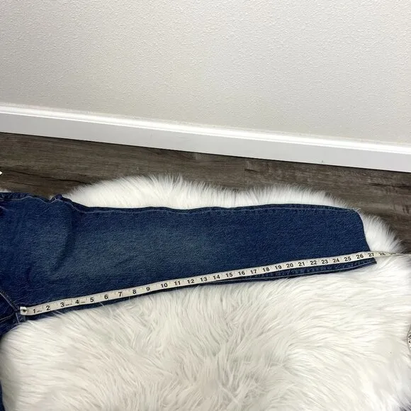 Good American Womens 2 26 Good Classic High Rise Raw Hem Jeans