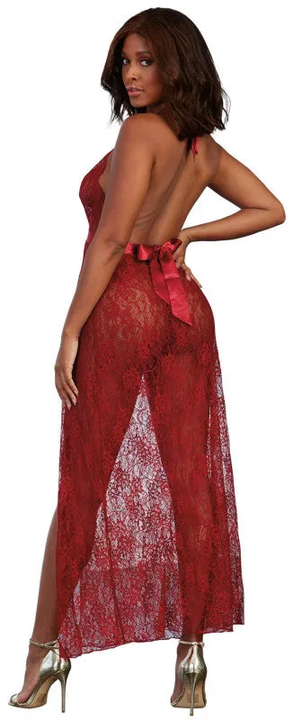 Gown, G-String - Large - Garnet