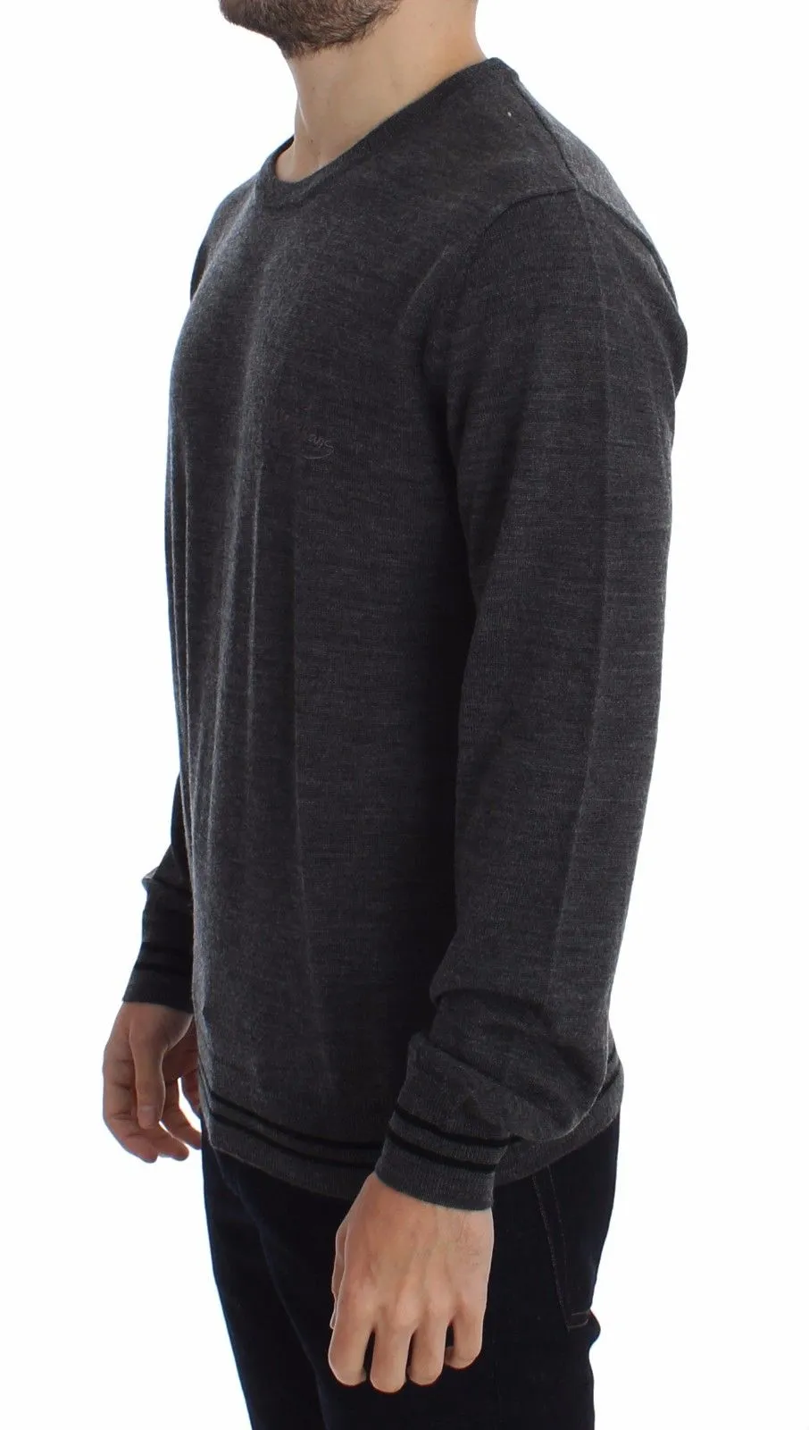 Gray Wool Crew-neck Sweater