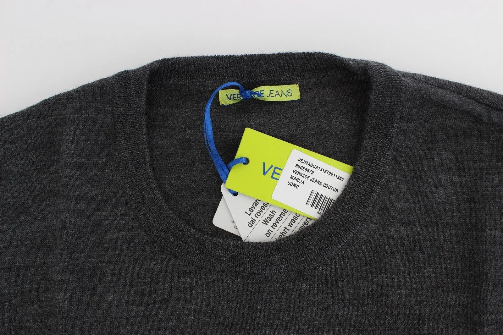 Gray Wool Crew-neck Sweater
