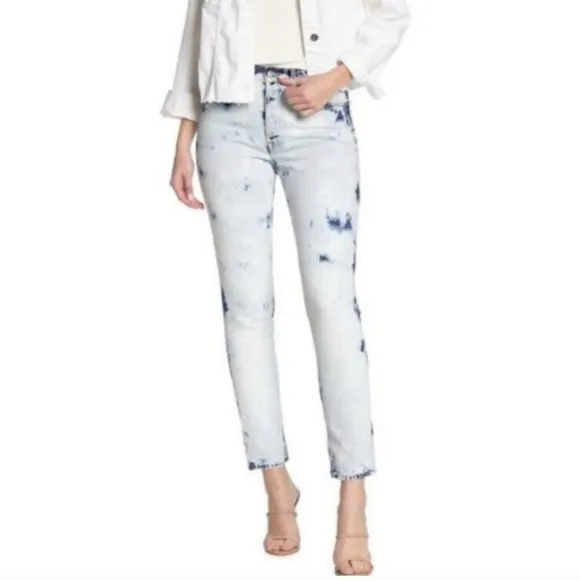 GRLFRND Karolina SunBleach Rigid Denim High Waisted Jeans sz 27
