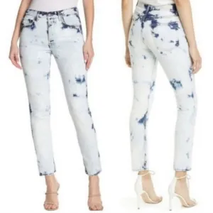 GRLFRND Karolina SunBleach Rigid Denim High Waisted Jeans sz 27