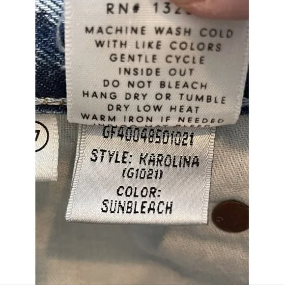 GRLFRND Karolina SunBleach Rigid Denim High Waisted Jeans sz 27