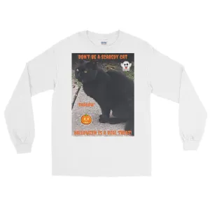 Halloween Black Cat Customizable Long Sleeve T-Shirt