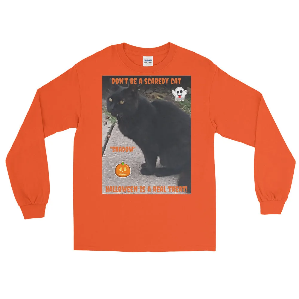 Halloween Black Cat Customizable Long Sleeve T-Shirt