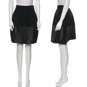 Halston Heritage Mid Length Two Tone Skirt