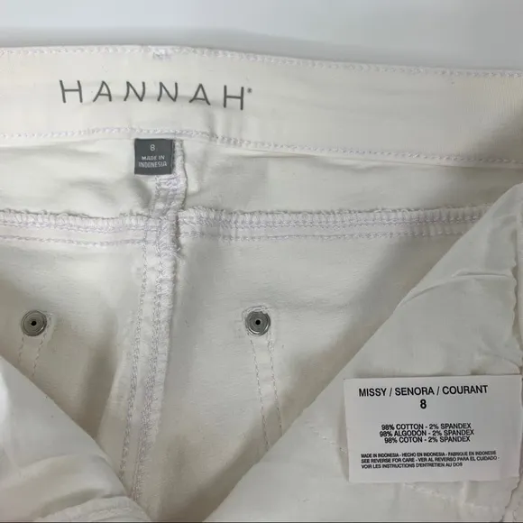 Hannah High Waist White Senora Style Stretch Jeans Size 8 Flawless Gorgeous
