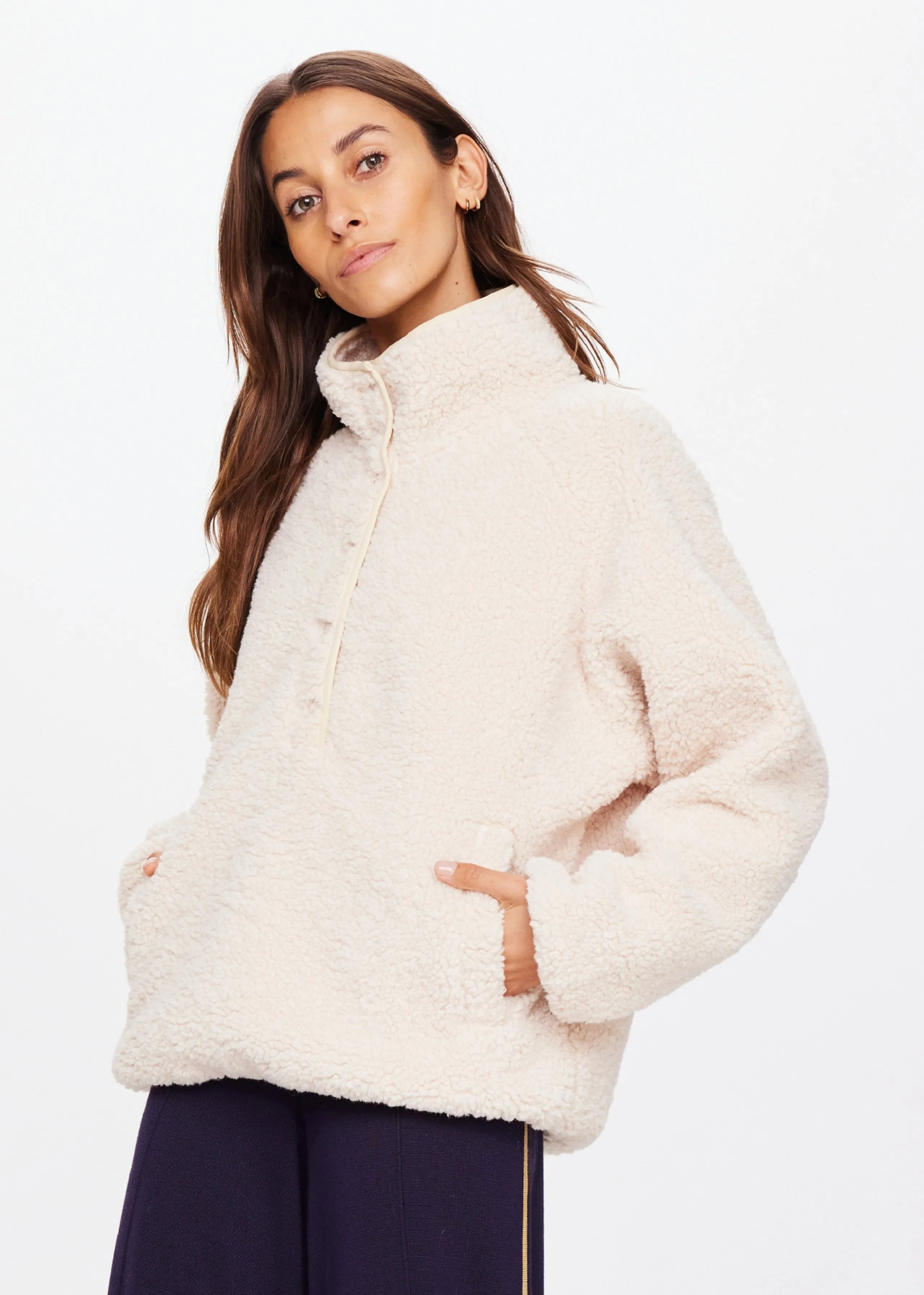 Harlow Fleece Pullover | Natural