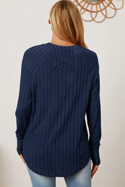 Hazel Blues® |  Basic Bae Ribbed Thumbhole Sleeve T-Shirt