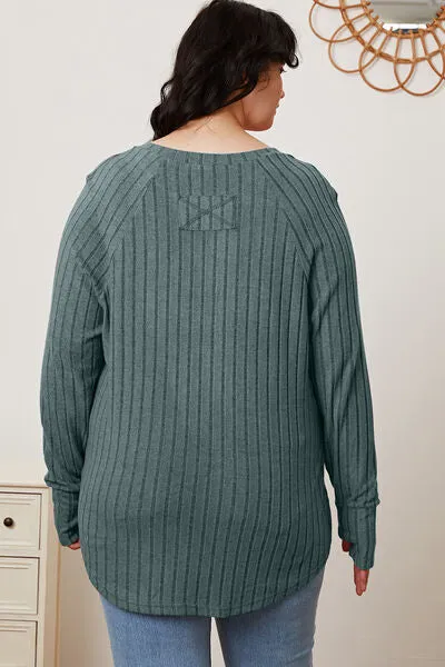 Hazel Blues® |  Basic Bae Ribbed Thumbhole Sleeve T-Shirt