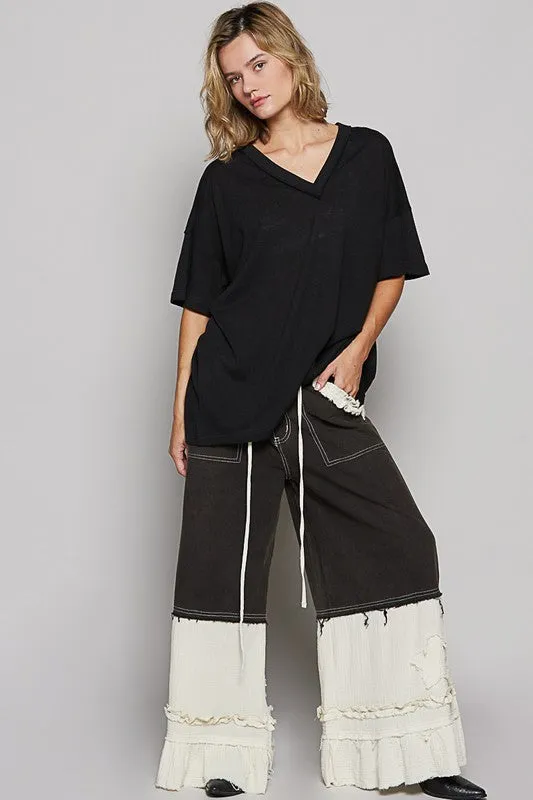 Hazel Blues® |  POL V-Neck Half Sleeve T-Shirt