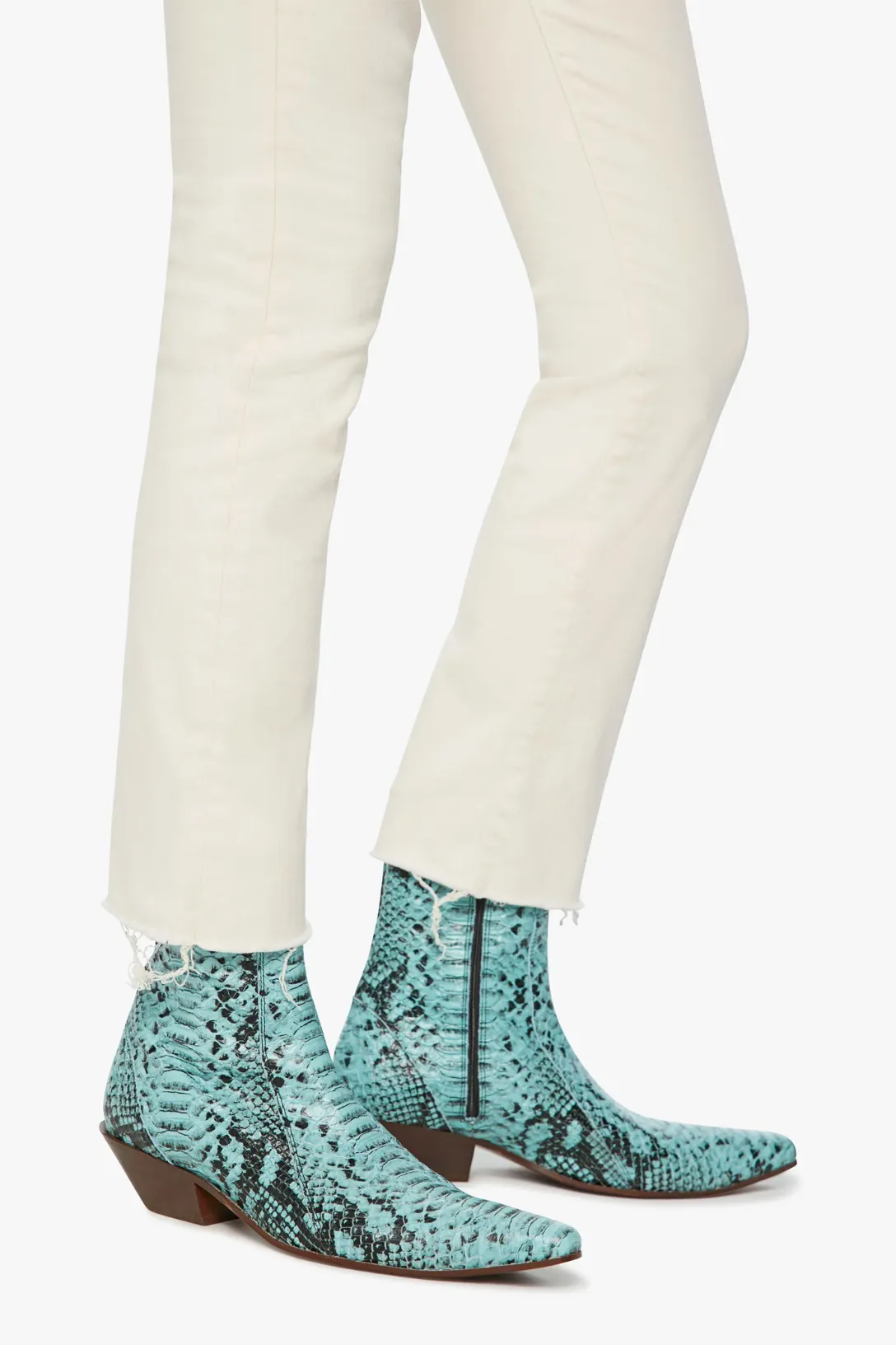 High Waisted Rascal Ankle Fray | Eggnog
