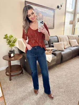 High Waisted Straight Fit Judy Blue Jeans