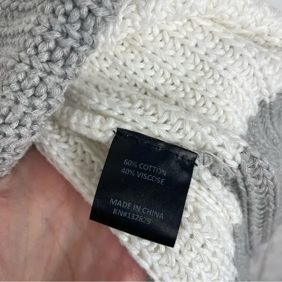 House of Harlow 1960 Revolve Adrienne Pullover in White &amp; Grey Sweater