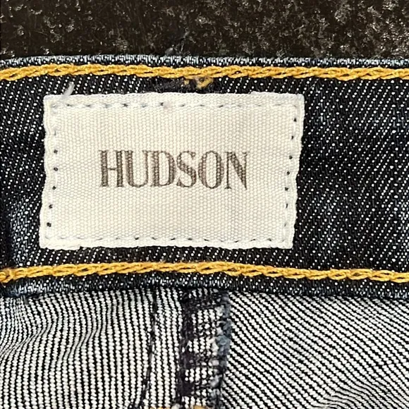 Hudson Bacara Crop Straight Cuffed Dark Wash Jeans Size 28