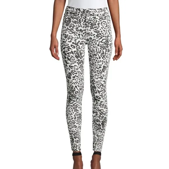 Hudson JeansBarbara High-Rise Leopard Skinny Jeans