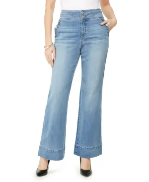 INC International Concepts Curvy Wide Leg Sailor Trouser Jeans