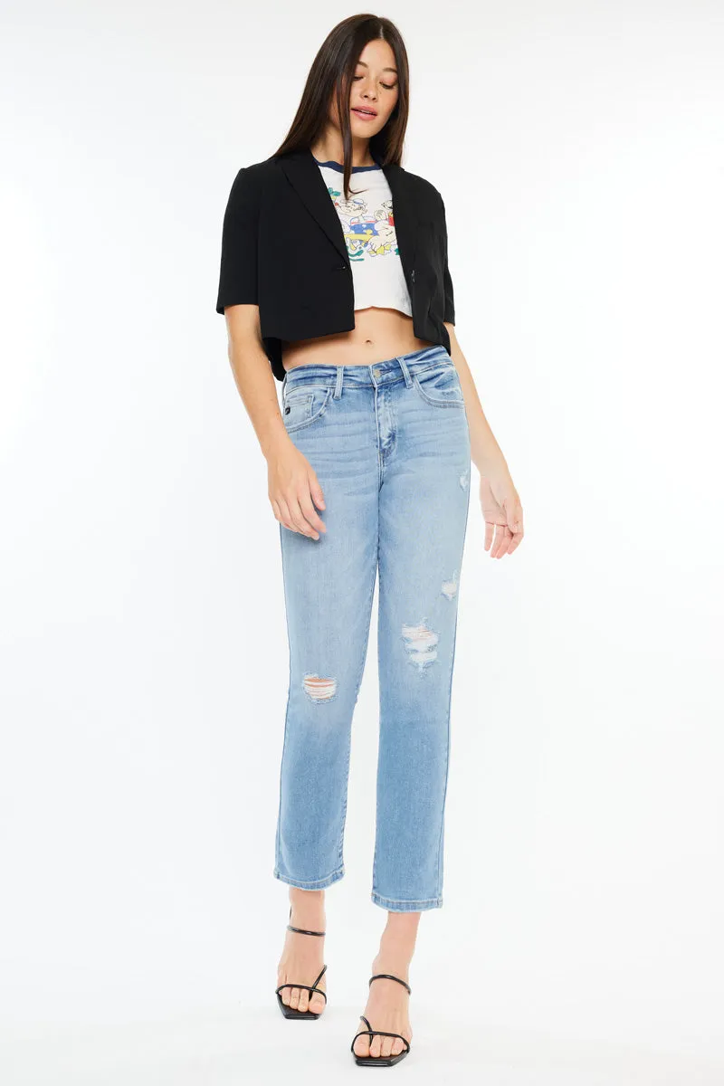 Isabella Mid Rise Slim Straight