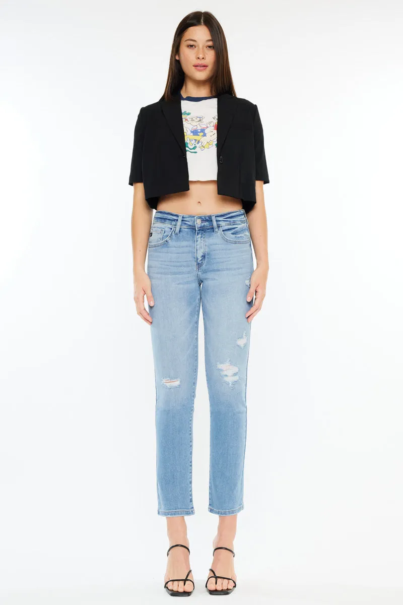 Isabella Mid Rise Slim Straight