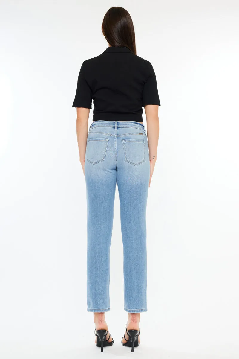 Isabella Mid Rise Slim Straight