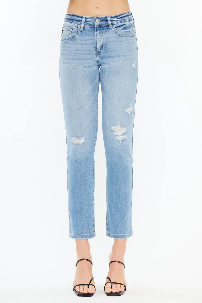 Isabella Mid Rise Slim Straight