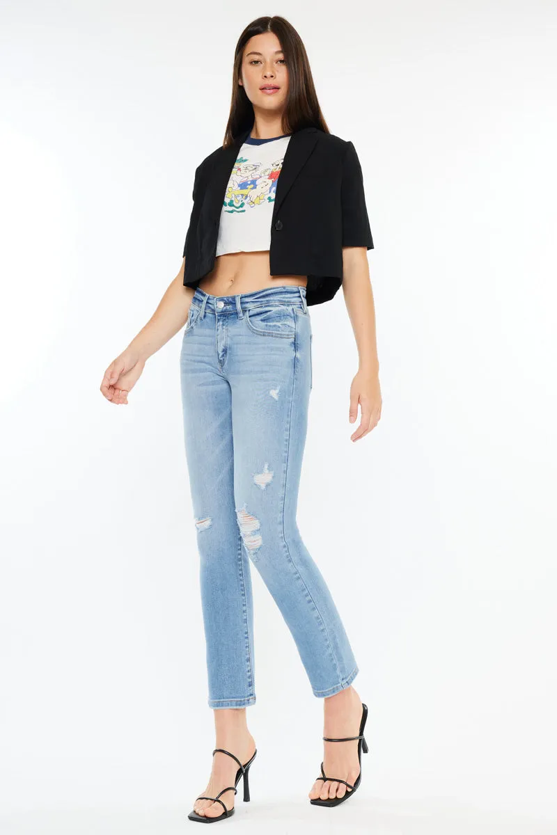 Isabella Mid Rise Slim Straight