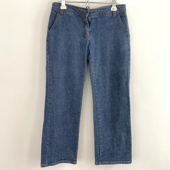 J. Crew Blue Straight Wide Leg Low Rise Jeans Y2K/ 90s