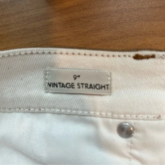 J. Crew NWT 9&quot; Straight Vintage Jeans Garment-Dyed Ecru Cream AJ489 Sz 29