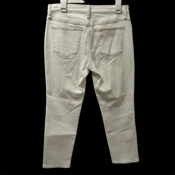 J. Crew NWT 9&quot; Straight Vintage Jeans Garment-Dyed Ecru Cream AJ489 Sz 29