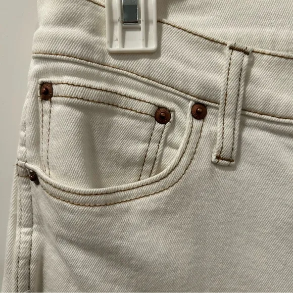 J. Crew NWT 9&quot; Straight Vintage Jeans Garment-Dyed Ecru Cream AJ489 Sz 29