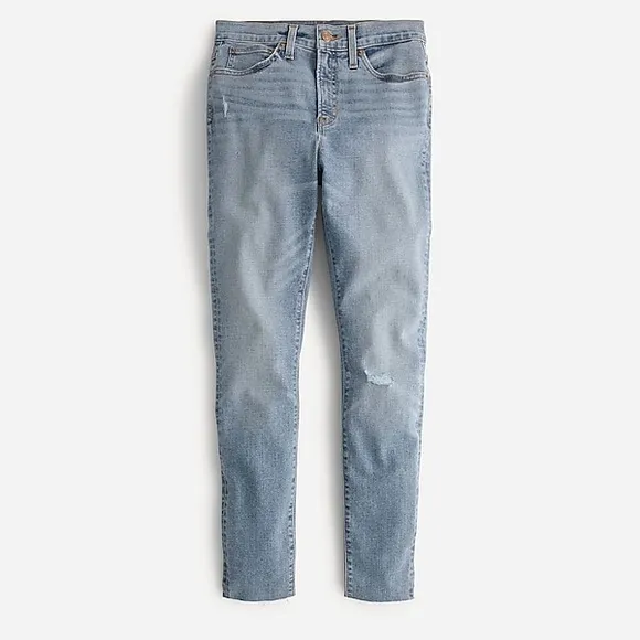 J CREW STRAIGHT LEG HIGH RISE DENIM JEANS TILDA MED WASH NWT SZ 31