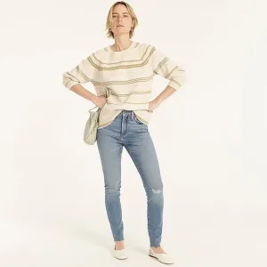 J CREW STRAIGHT LEG HIGH RISE DENIM JEANS TILDA MED WASH NWT SZ 31