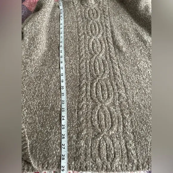 J Jill Brown Mocha Cotton Blend Mock Neck Pullover Sweater Size Large