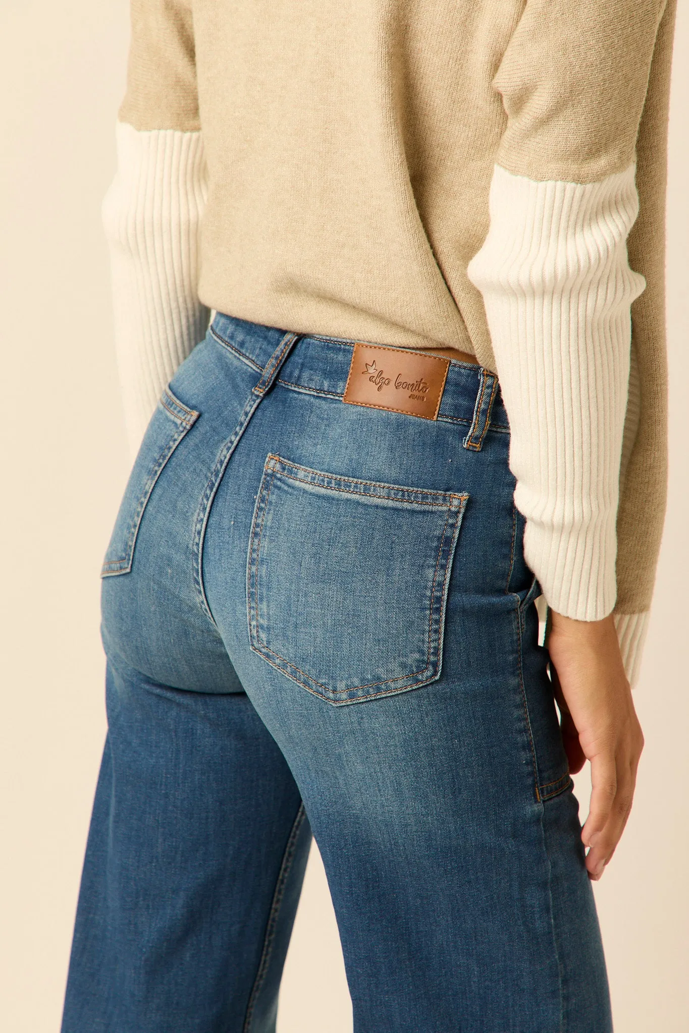 Jeans bolsillos delanteros azul
