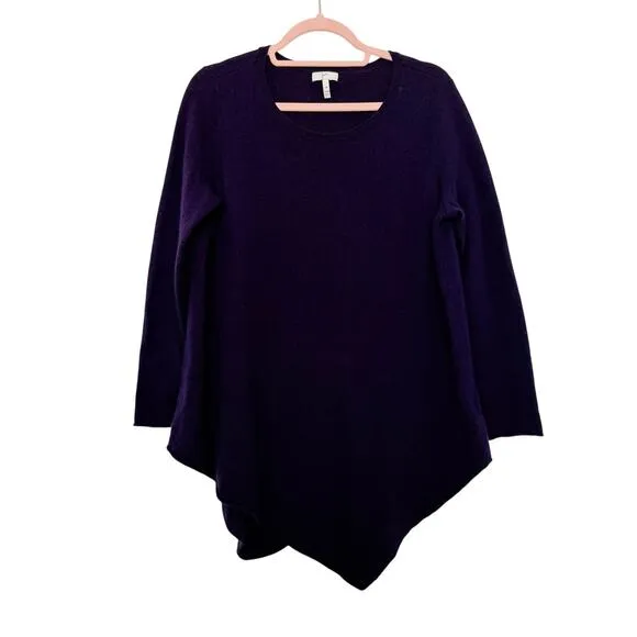 Joie Wool Cashmere Blend Asymmetrical Pullover Sweater Purple Size Medium