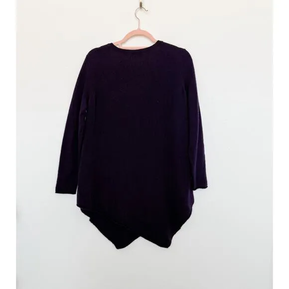 Joie Wool Cashmere Blend Asymmetrical Pullover Sweater Purple Size Medium