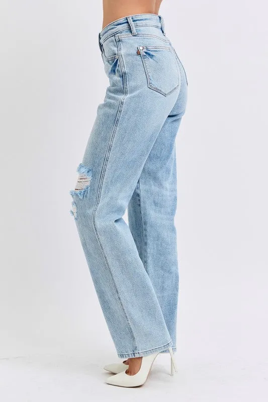 Judy Blue HW Rigid Magic Destroy 90's Straight