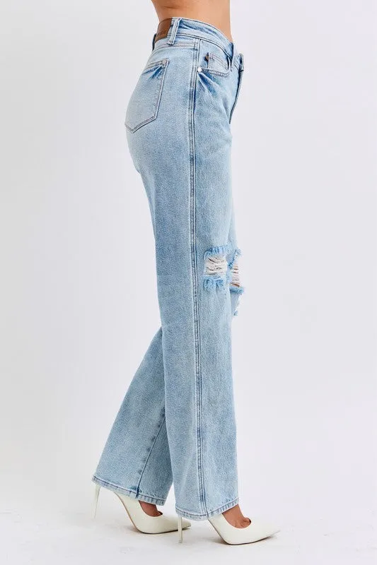 Judy Blue HW Rigid Magic Destroy 90's Straight