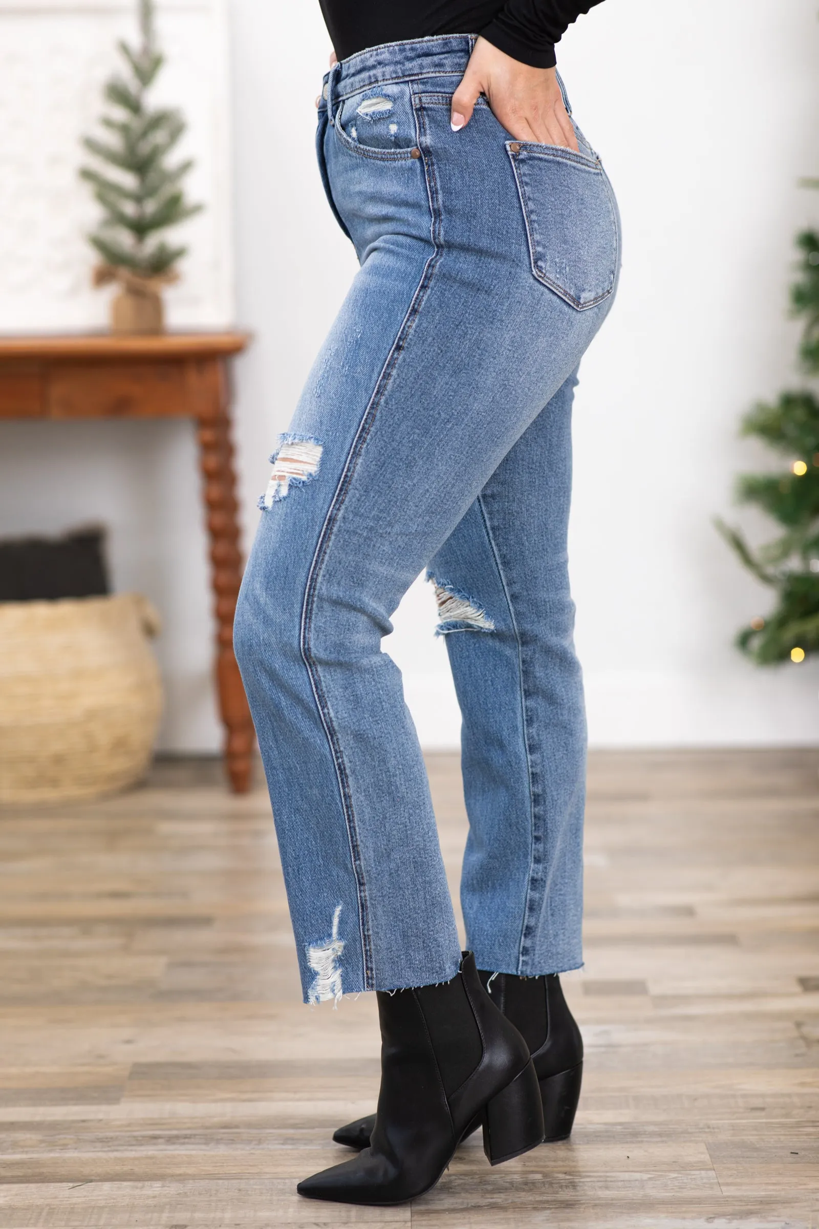 Judy Blue Rigid Front Straight Leg Jeans