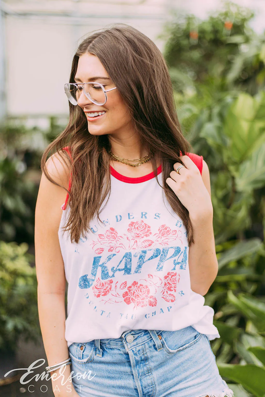 Kappa Kappa Gamma Vintage Sleeveless Founder's Day Ringer