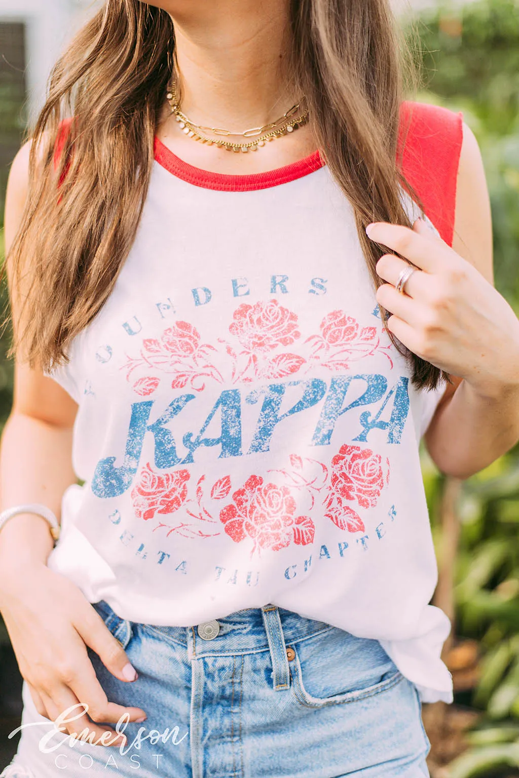 Kappa Kappa Gamma Vintage Sleeveless Founder's Day Ringer