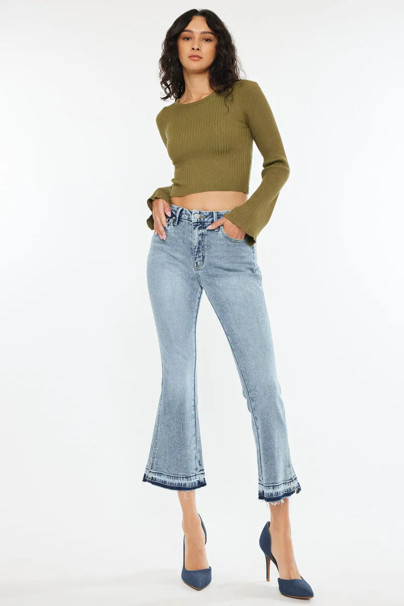 Kayla High Rise Cropped Flare